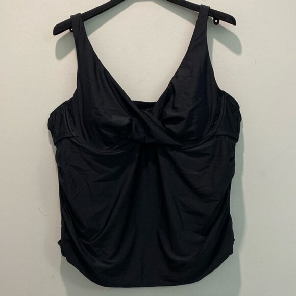 Black Tankini bikini two piece set size 2X - Picture 5 of 16